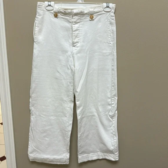 White wide leg capris - Picture 1 of 5